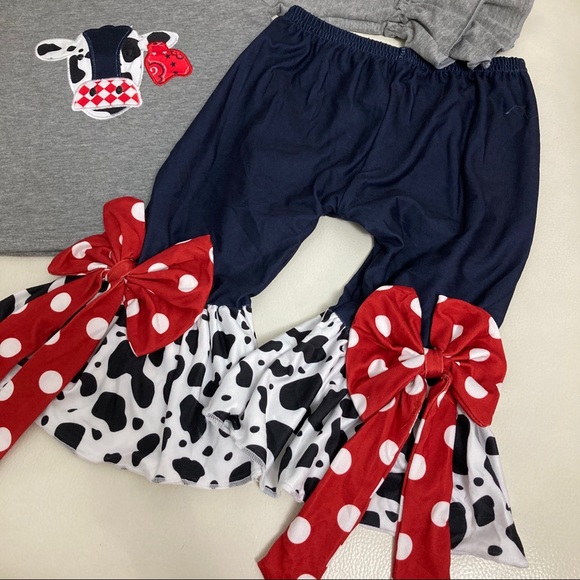 Luxury Embroidered farm girl cow 🐄 🐮cute outfit - Picture 7 of 10